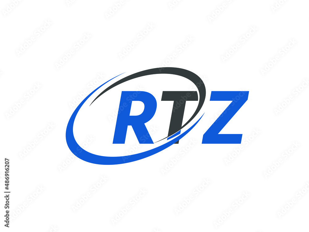 RTZ letter creative modern elegant swoosh logo design RTZ letter creative modern elegant swoosh logo design