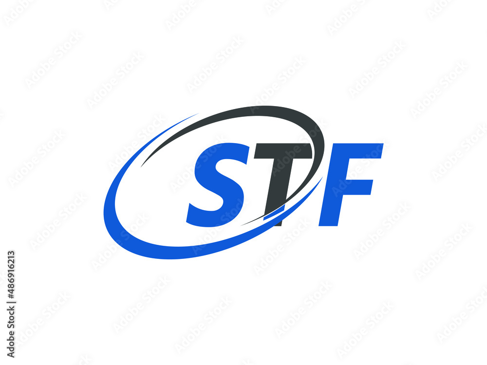 STF letter creative modern elegant swoosh logo design STF letter creative modern elegant swoosh logo design