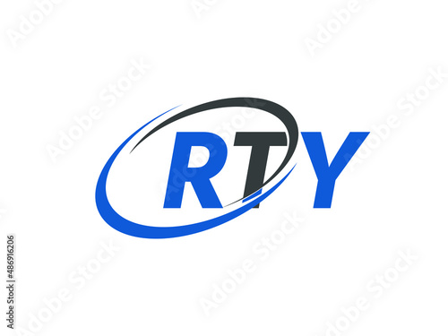 RTY letter creative modern elegant swoosh logo design