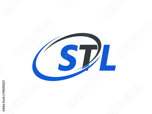 STL letter creative modern elegant swoosh logo design