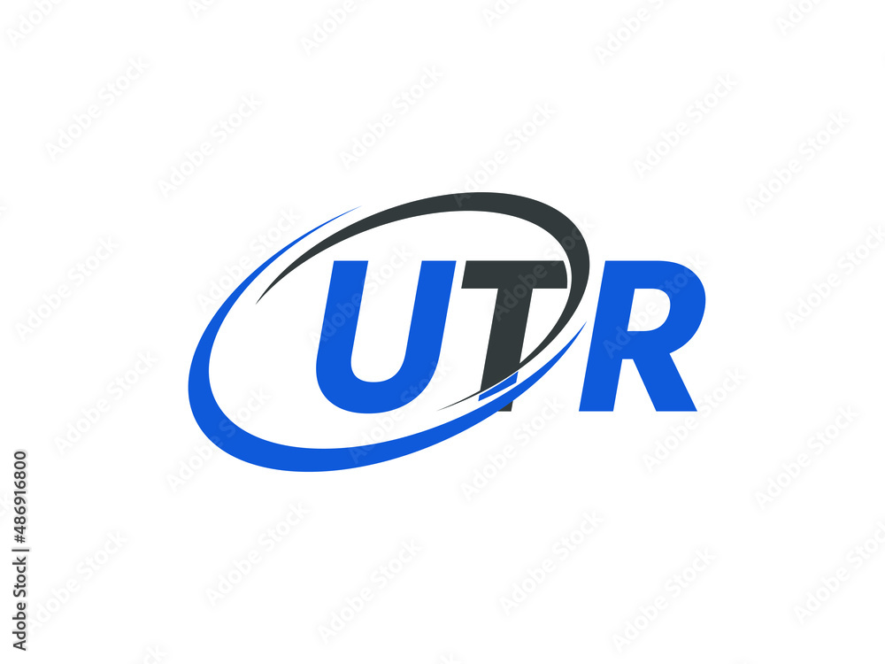 UTR letter creative modern elegant swoosh logo design UTR letter creative modern elegant swoosh logo design