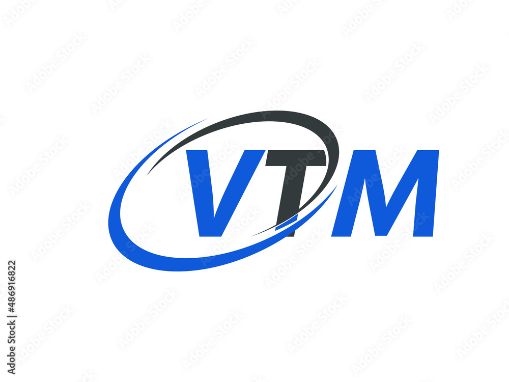 VTM letter creative modern elegant swoosh logo design VTM letter creative modern elegant swoosh logo design