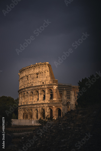 Canvas Print Colosseum in Rome shot from an unusual angle