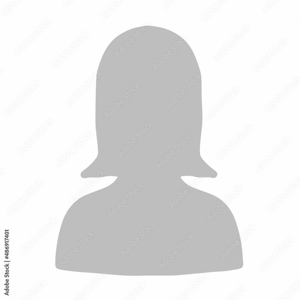 女性のイメージシルエット グレー 女性のイメージシルエット グレー