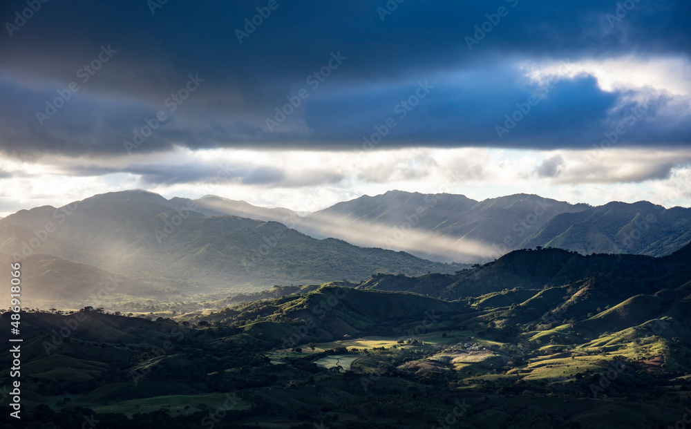 mountain landscape in dominican republic