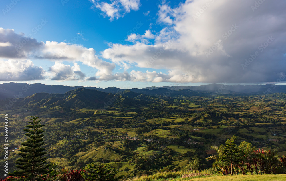 mountain landscape in dominican republic