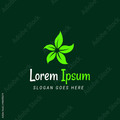 leaf logo vector design template