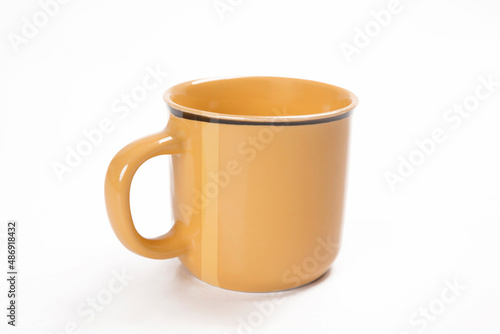 xícara chá café amarelo caneca 