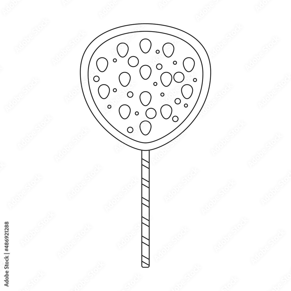 Lollipop vector icon. Outline vector icon isolated on white background lollipop. Lollipop vector icon. Outline vector icon isolated on white background lollipop.