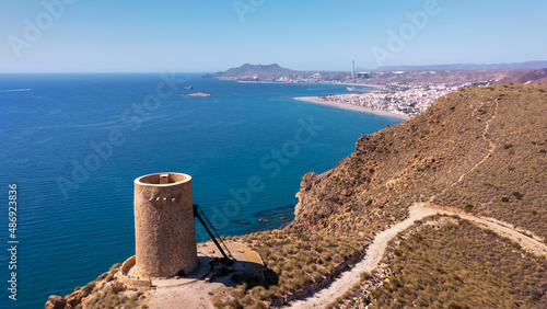 Aerial view of carboneras town, Almeria, Spain