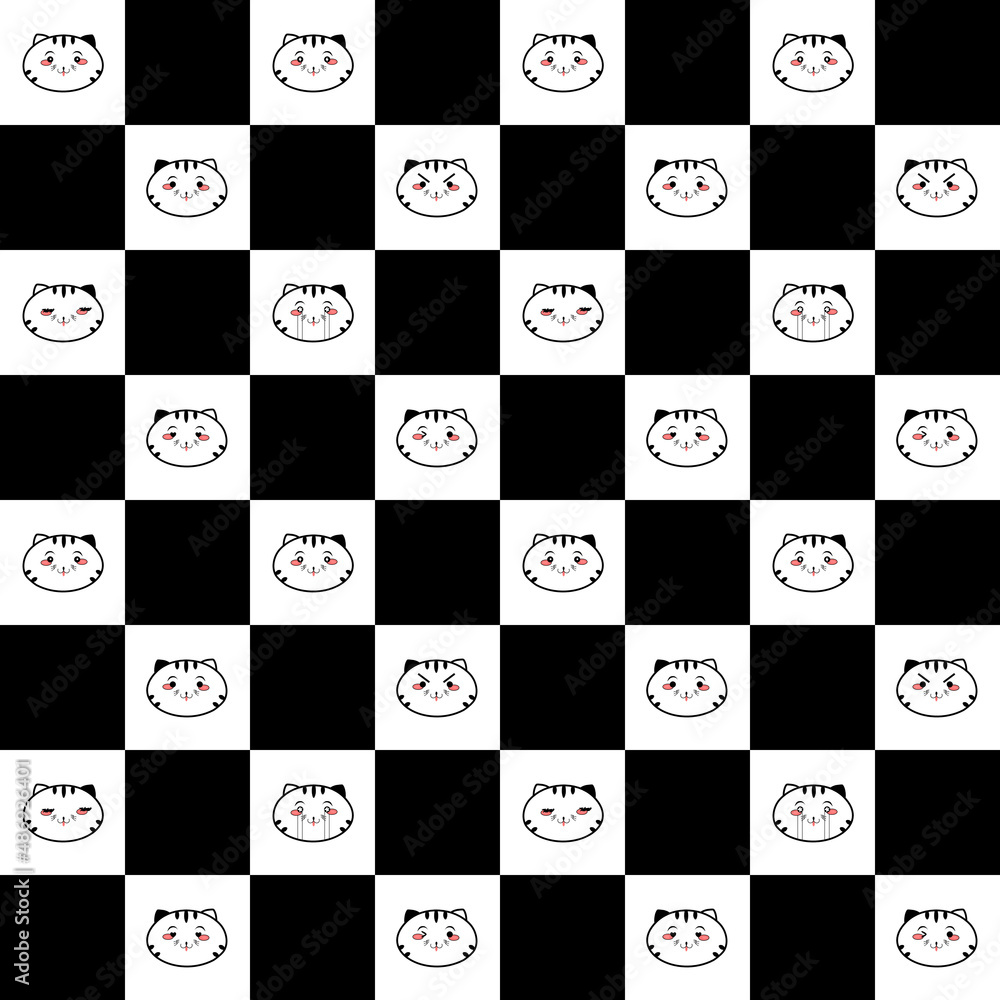Premium Vector  Checker chess square abstract black and white
