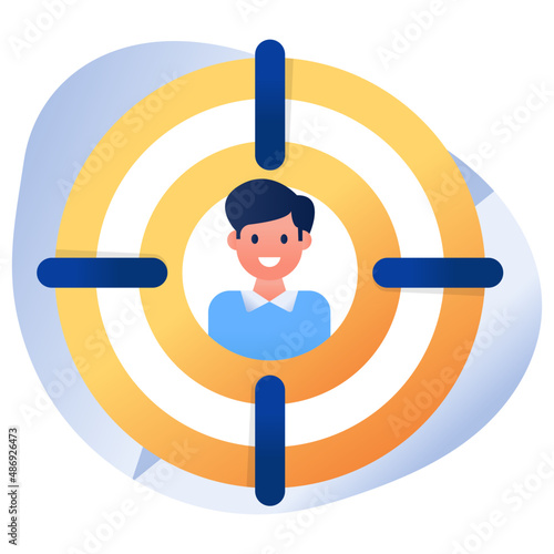 An amazing design icon of headhunting

