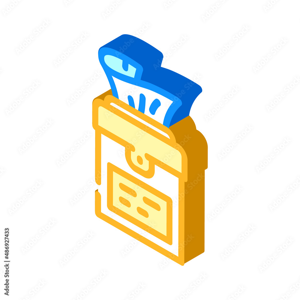 jar of napkins isometric icon vector. jar of napkins sign. isolated symbol illustration jar of napkins isometric icon vector. jar of napkins sign. isolated symbol illustration