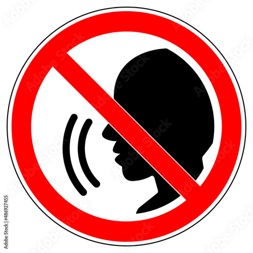 vsrr695 VectorSignRoundRed vsrr - german: Bitte Ruhe / nicht sprechen . english: prohibition sign . speech . keep quiet / silent please - no talking . vector . transparent . AI 10 / EPS 10 . g11197
