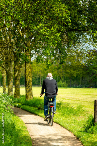 Cycling road trip with E-bike in the Netherlands during springtime