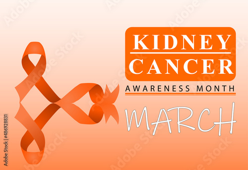 Poster Or Banner Vector Design Of Kidney Cancer Awareness Month March