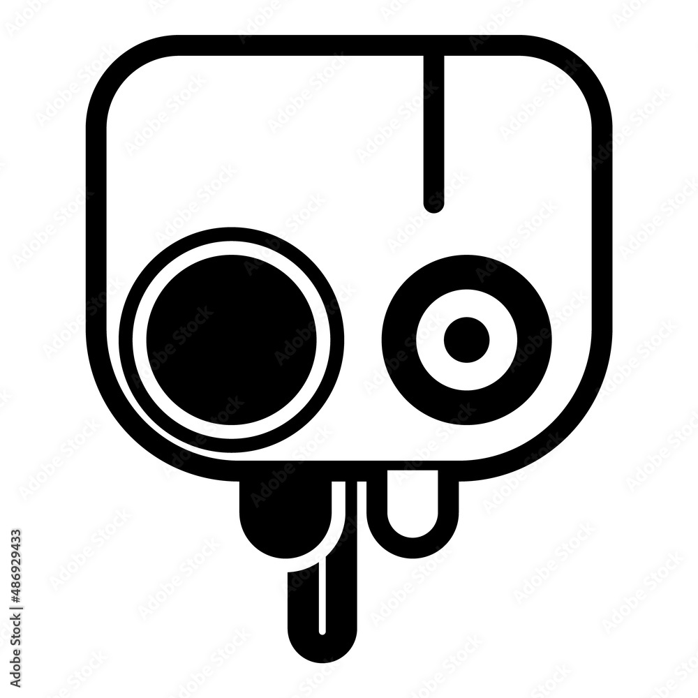 Skull Flat Icon Isolated On White Background Skull Flat Icon Isolated On White Background