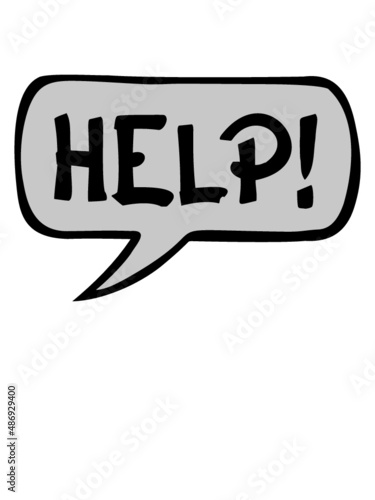 HELP Comic Sprechblase 