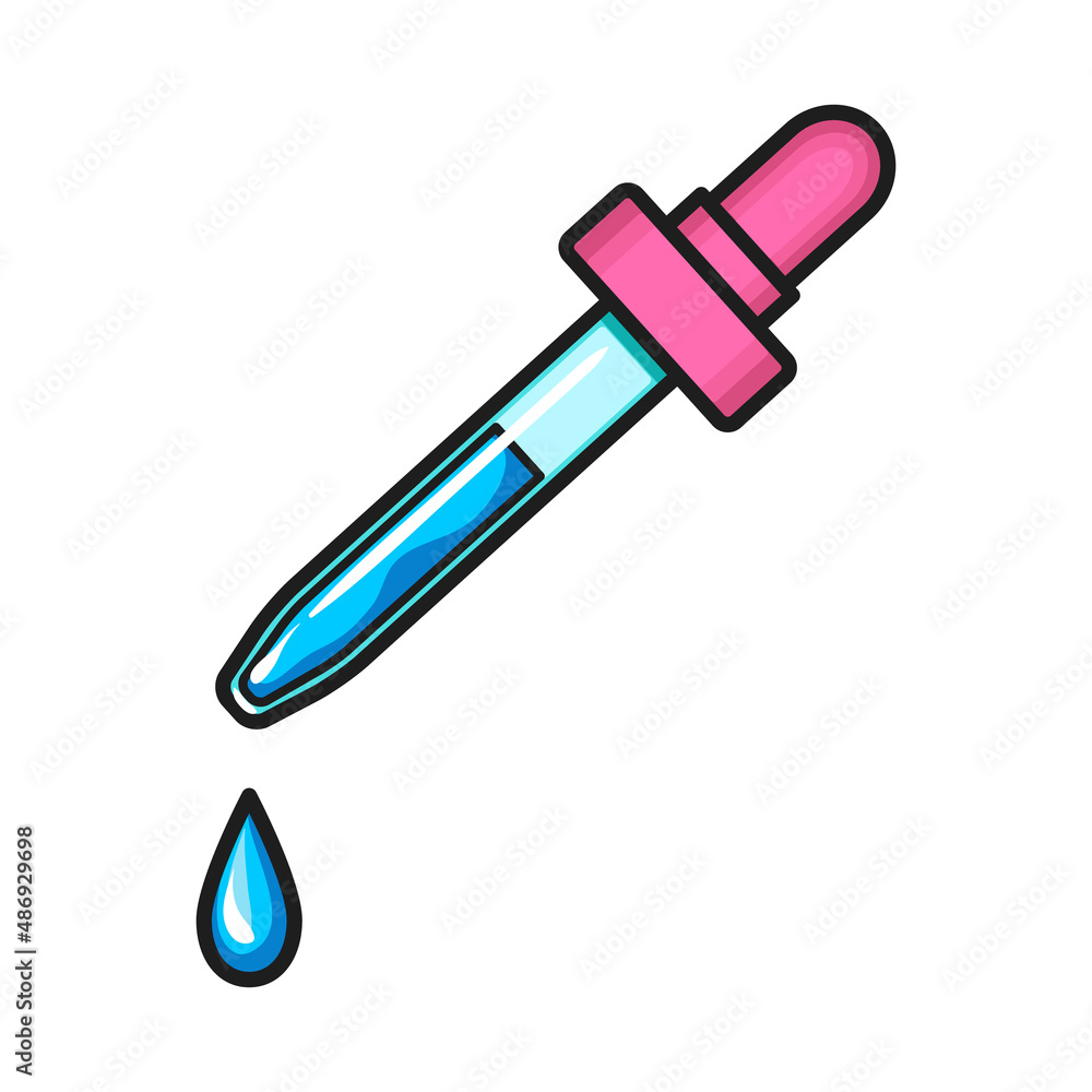 Vector design of eyedropper and dropper icon.  element of eyedropper