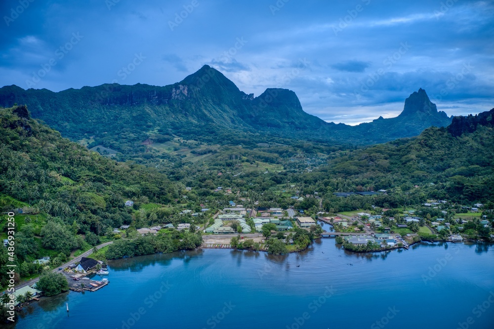 Cove of a Tahiti island