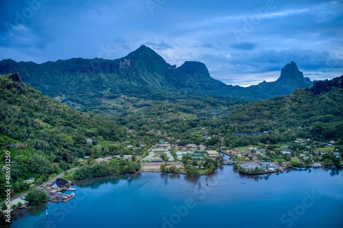 Cove of a Tahiti island