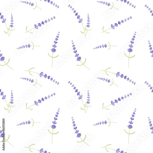 Lavender Pattern Print Wallpaper Botanic Botanical Flora Floral 