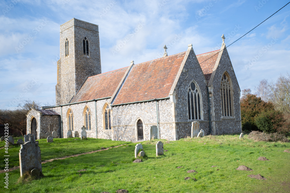 The exterior of the Holy Trinity Church in the village of Coltishall, Norfolk
