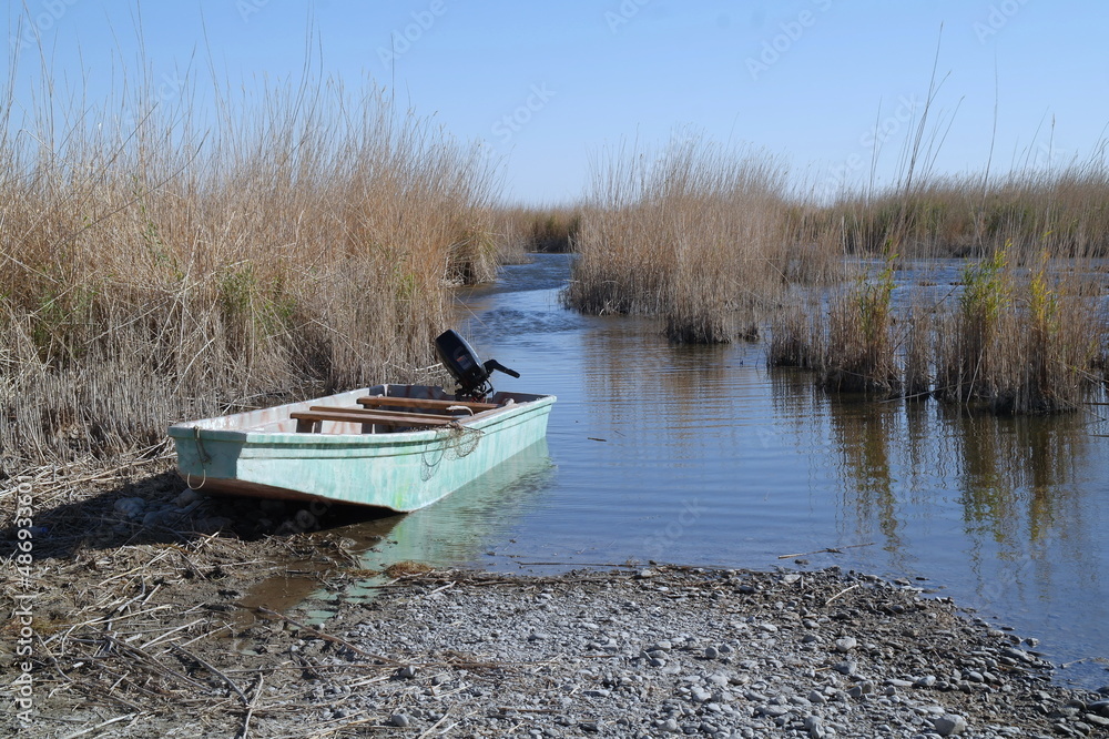 boat on the lake