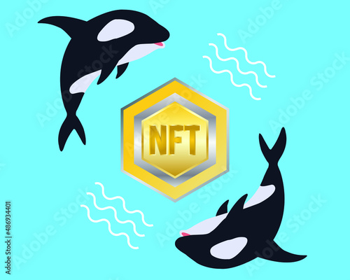 A vector follow the whales in NFT. To be success in non fungible token trading must learn to follow the whales.
