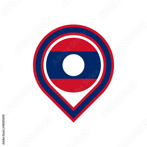 Free Download laos flag map pin icon. isolated on white background - GFXLoad