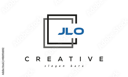 JLO creative square frame three letters logo photo