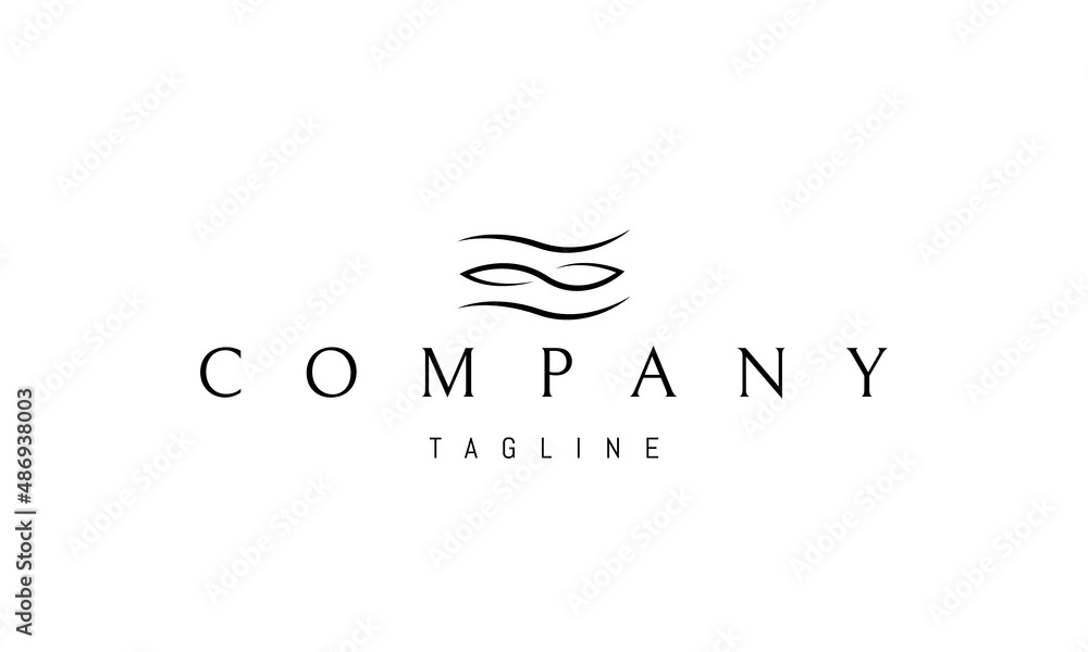 Vector logo on which an abstract image of two fish intertwined in the form of an infinity sign. Vector logo on which an abstract image of two fish intertwined in the form of an infinity sign.