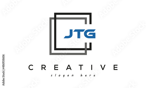 JTG creative square frame three letters logo photo