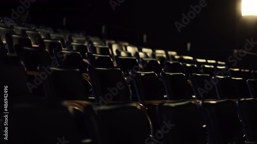 empty chairs in the theater photo