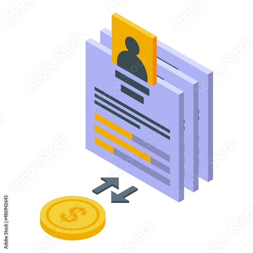 Customer know icon isometric vector. Client verification. Bank process