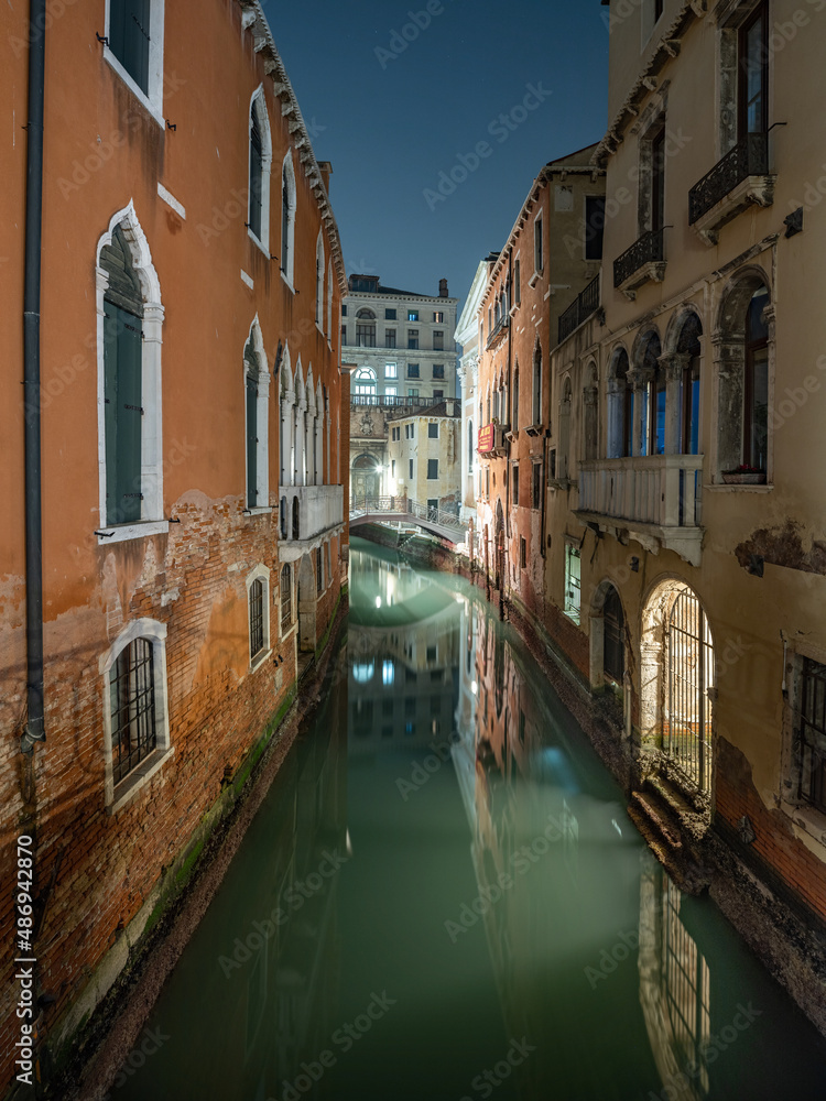 Canal Rio di San Luca at night, Venice, Italy
