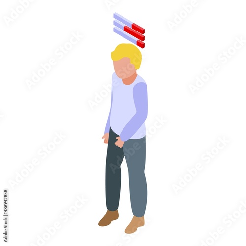 Client know icon isometric vector. Document verification. Anti review