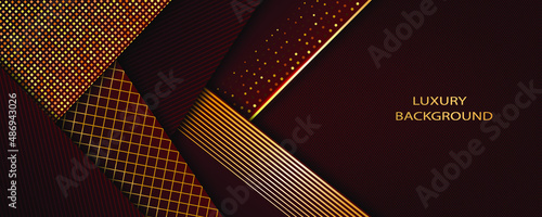 Red and gold luxury background. Vector illustration.