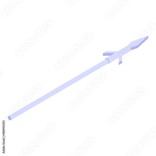 Fishing lance icon isometric vector. Spear harpoon. Gun fish