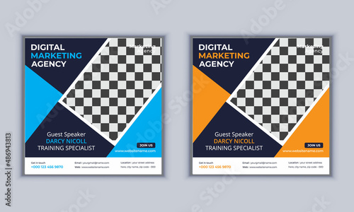 Social Media Post Banner Design Modern Banner Design Layout Template Vector Design