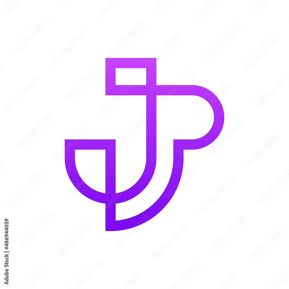 Creative modern letter JP logo template Creative modern letter JP logo template