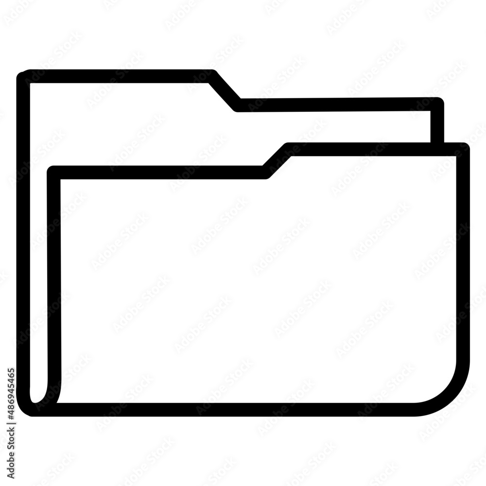 Linear design icon of folder
Linear design icon of folder