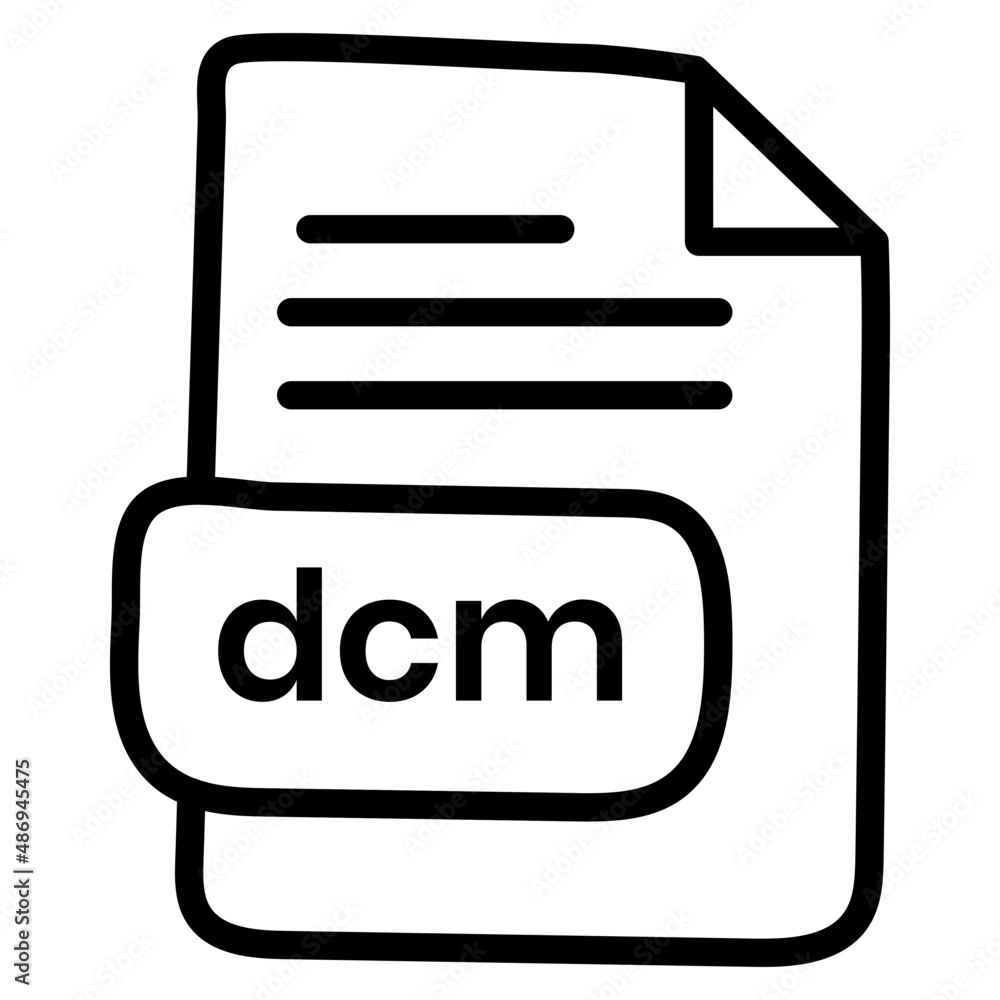 An outline design icon of file

