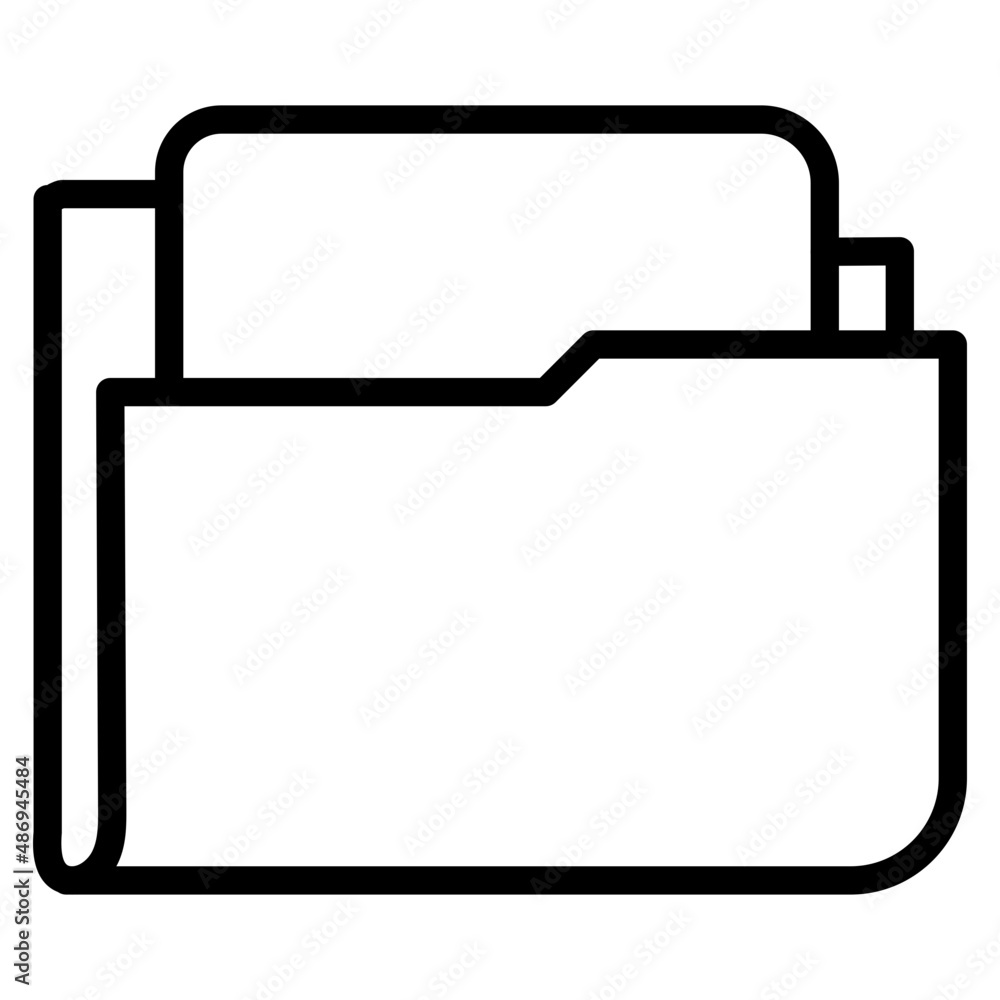 Linear design icon of folder
Linear design icon of folder