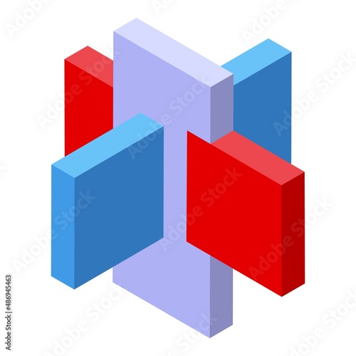 Figure illusion icon isometric vector. Visual perception. Memory optical