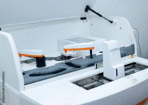 modern immunochemistry analyzer. concept of medical, chemicals or scientific laboratory research and Innovation in the laboratory. photo