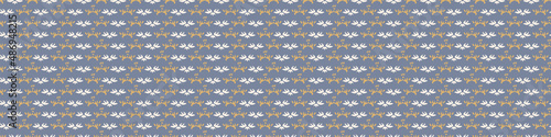 French fleur de lis royal lily seamless border. Farmhouse cottage banner. Lilies lys flower flourish motif rustic damask.