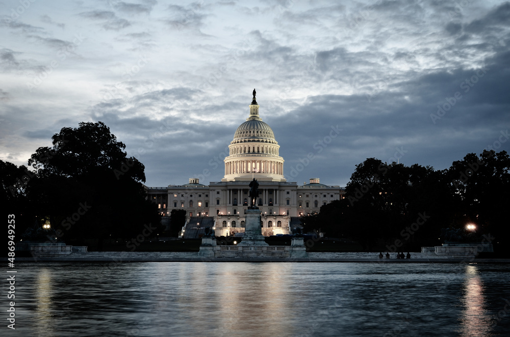 United States Capitol building at night - Washington DC, United States