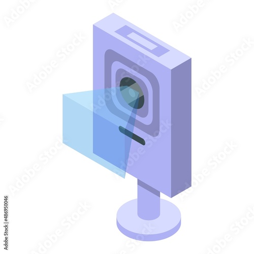 Web cam security icon isometric vector. Digital recognition. Scan identification