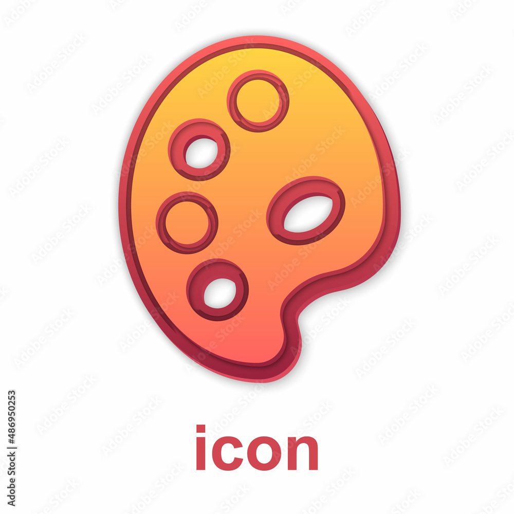Fototapeta premium Gold Palette icon isolated on white background. Vector